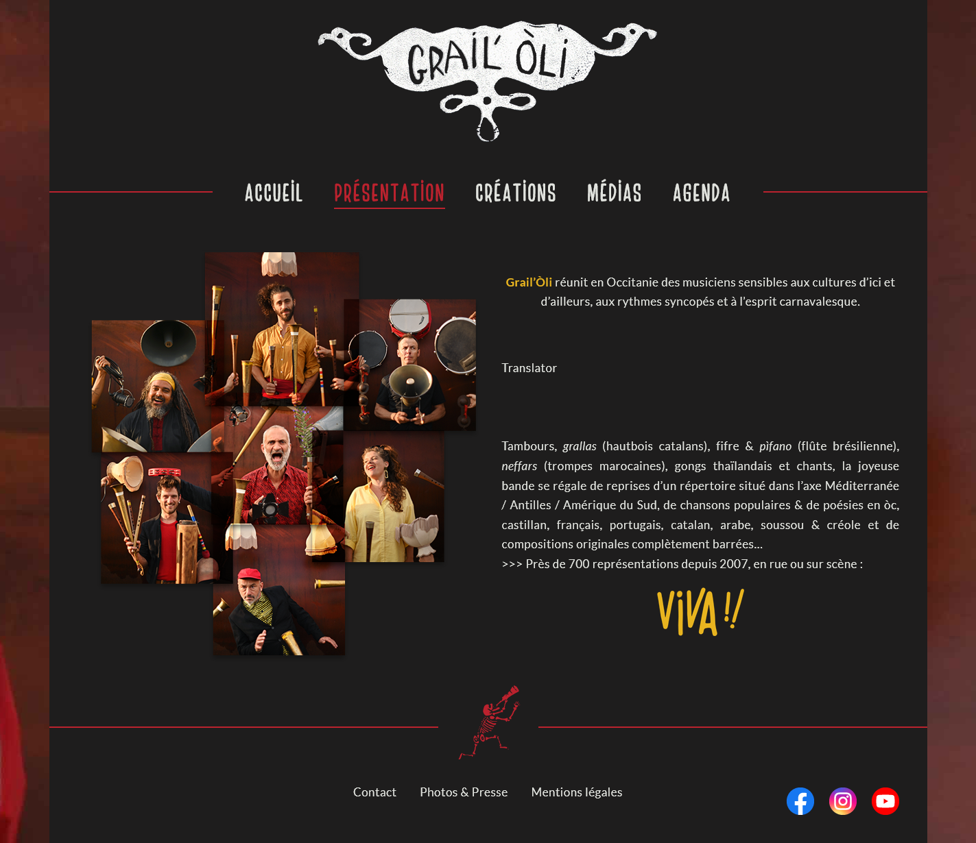 Page de présentation