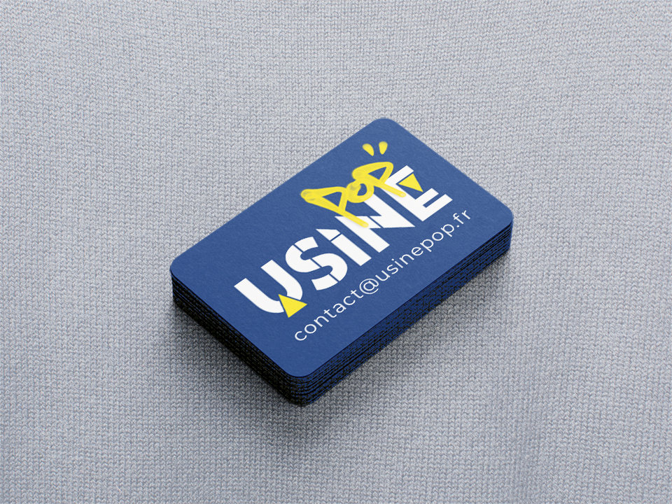 Déclinaison de Logo et Cartes de Visite USINE POP